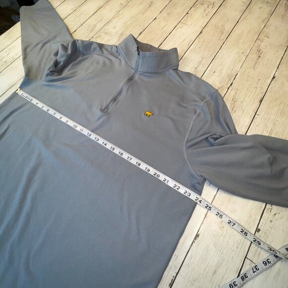 Jack Nicklaus Bear Logo Golf 1/4 Zip Gray Long Sleeve Pullover Sweatshirt Large - Picture 6 of 7